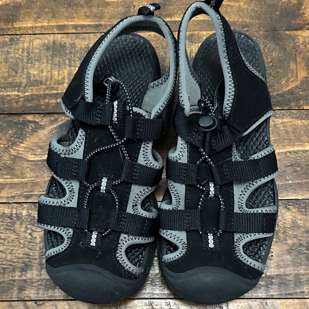 Black and Gray Outdoor Sandals